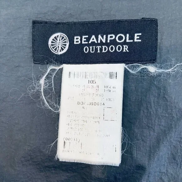 Vintage‎ Beanpole Outdoor Gray Windbreaker with Tuck-away Hood Sz Medium - Picture 8 of 12